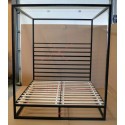 Olimp 140x200 with canopy and high siderails