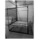 Gefängnis Bett 180x200 mit Käfig und Baldachin