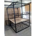 The pillory bed 160x200 with cage and canopy