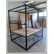 Jail bed 160x200 with cage and canopy