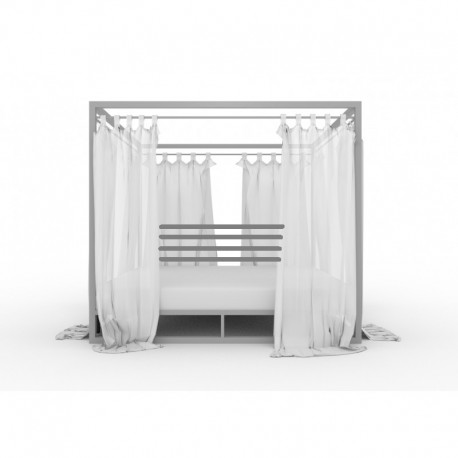 Olimp 180x200 with canopy, relings and rails