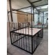 Jail bed 160x200 with cage and canopy, gate in the middle