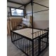 Jail bed 160x200 with cage and canopy, gate in the middle