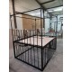 Gefängnis Bett 160x200 mit Käfig und Baldachin, Tor mittig