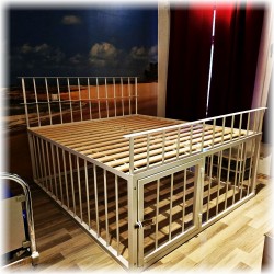 Jail bed 180x200 with cage and canopy